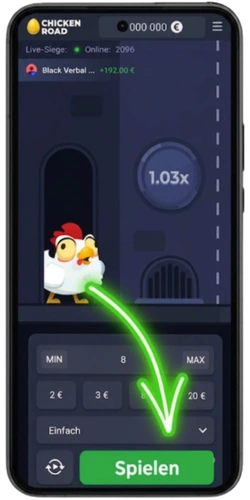Chicken Road Demo – Runde starten mit Play-Button